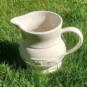 Longaberger Large Pitcher Vitrified China - Classic Blue